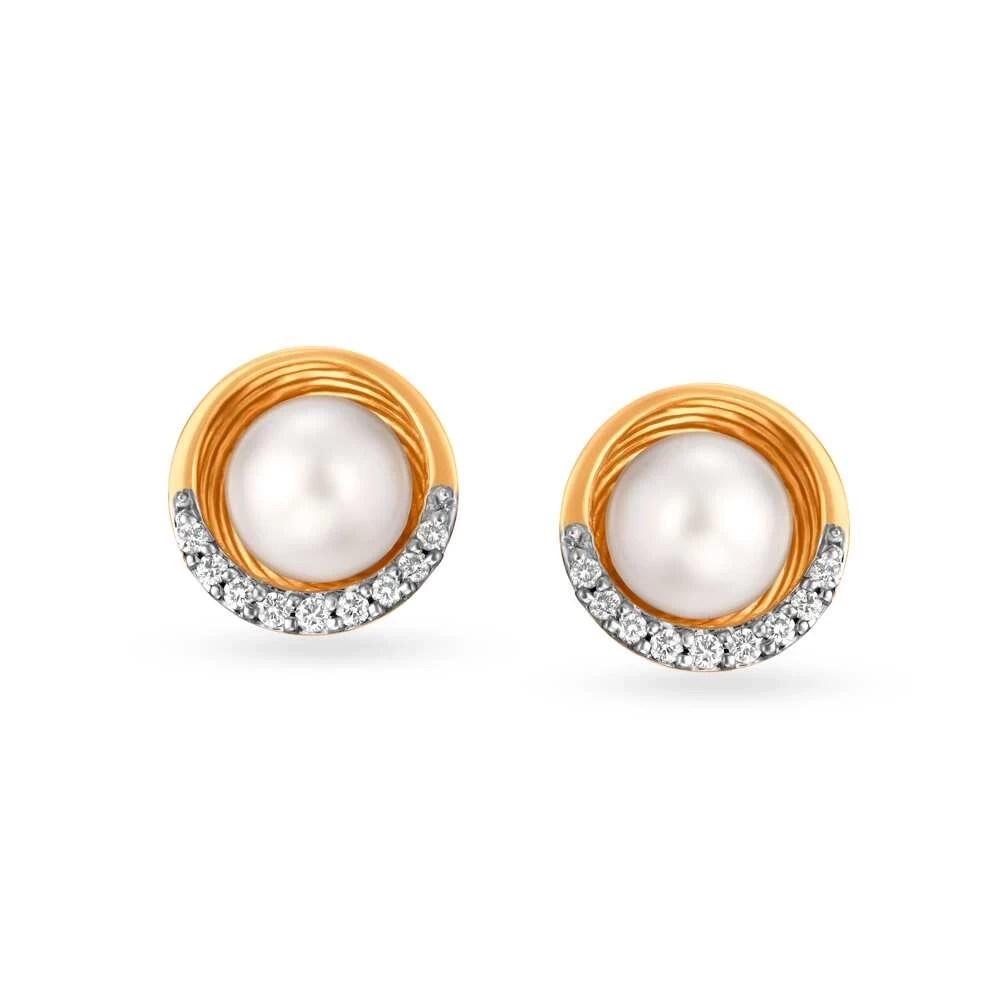 14kt Yellow Gold Moon-And-Stars Stud Earrings